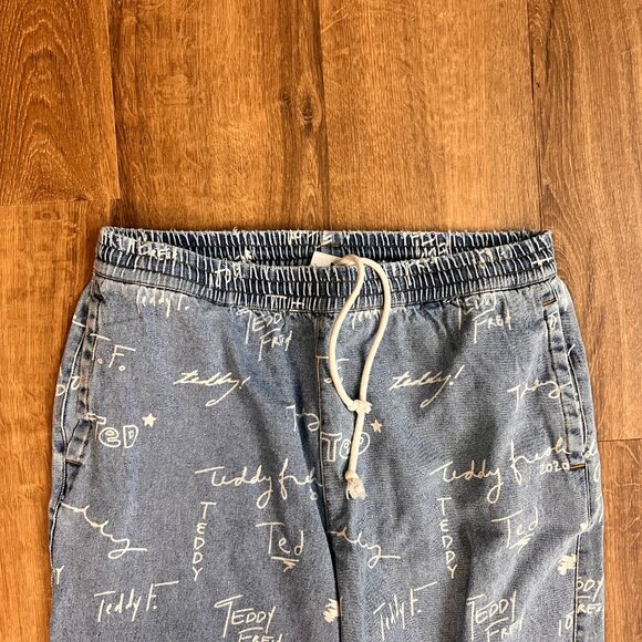Teddy Fresh Denim Light Wash Jogger Jeans Sz L - Picture 5 of 12